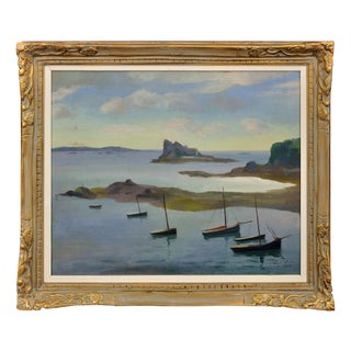 Louis Suire, The Gulf of Morbihan, Brittany, 1927, Oil Painting, Framed For Sale