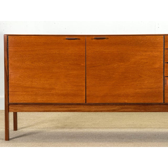 Mid-Century Sideboard with Brown Leather Handles by Meredew, 1960s For Sale - Image 17 of 18