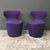 Iconic pair of B&B armchairs, Piccola Papilio model, designer Naoto Fukasawa, fully removable and washable purple fabric...