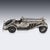 Metal Vintage Silver Mercedes Benz SSK 1928 Roadster Model Car, 1960s For Sale - Image 7 of 18