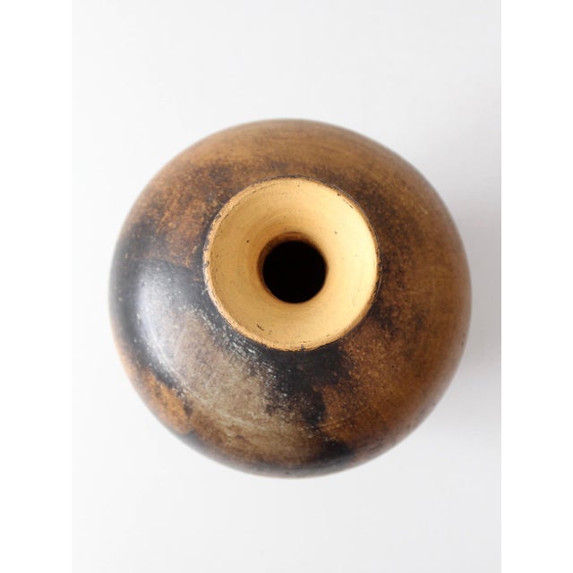 Vintage Mid-Century Abstract Pottery Vase For Sale - Image 9 of 13