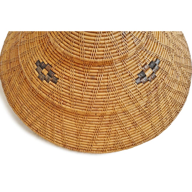 Large Vintage Sumatra Tribal Boho Woven Basket W/Lid For Sale - Image 10 of 12