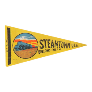 Vintage Steamtown Usa Felt Flag Pennant