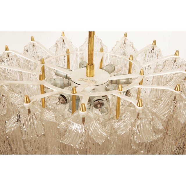 Ice Glass Chandelier from Stölzle, Austria, 1960s For Sale - Image 4 of 18