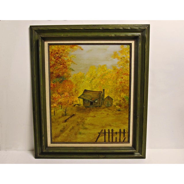 A vintage painting on board by listed California artist Bill Hager of Palm Springs, CA. The composition features an old...