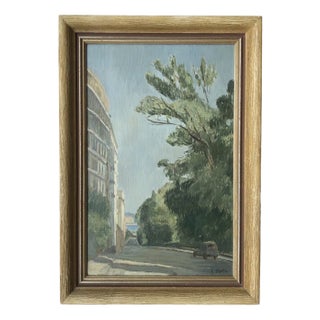 Eugène Louis Martin, Balade avenue William Favre, 1950, Oil on Wood, Framed For Sale