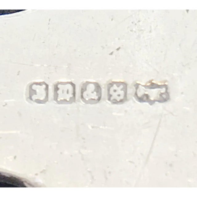 Ebony 1910s Ebony and Silver Bread Fork (Hallmarks) For Sale - Image 8 of 9