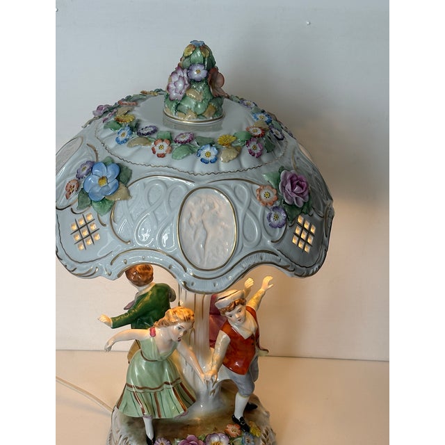 Porcelain Lithophane Table Lamp, 1950s For Sale - Image 17 of 18