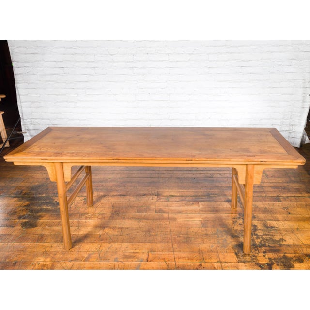 Chinese 19th Century Qing Dynasty Altar Console Table with Simply Carved Apron For Sale - Image 12 of 13