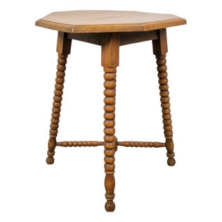 Vintage Dutch Bobbin Side Table, 1930s For Sale