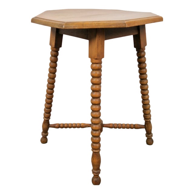 Vintage Dutch Bobbin Side Table, 1930s For Sale