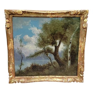 Da Silva after Corot, Landscape, Late 19th Century, Oil on Panel, Framed For Sale