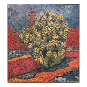 Ruth ThomasJerusalem Tower of David, Sabra, Israeli British Modernist Impasto Oil Painting, 1959