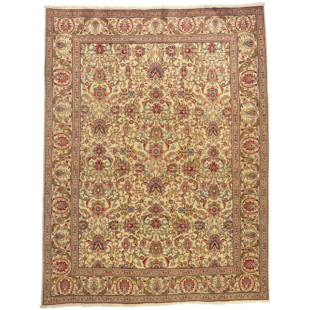 Mid 20th Century Vintage Persian Tabriz Rug, 09'07 X 12'08 For Sale - Image 10 of 10