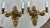 Vintage Pair of Brass Empire Revival Double Swan Electric Light Wall Sconces For Sale - Image 9 of 9