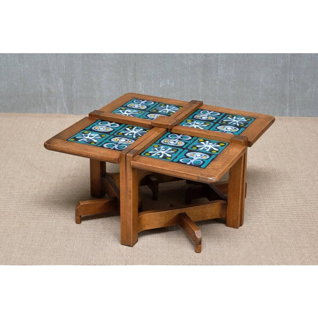 Vintage Side Tables by Guillerme & Chambron for Votre Maison, 1950s, Set of 4 For Sale - Image 16 of 16