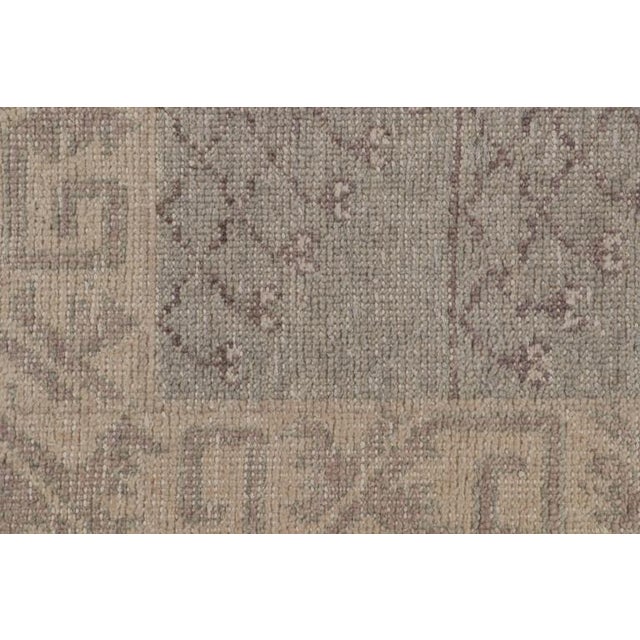 Late 20th Century Rug & Kilim’s Tribal Style Rug With Mauve and Pastel Blue Geometric Patterns For Sale - Image 5 of 7