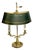 Early 20th Century Empire-Style French Tôle & Gilt Brass Bouillotte Lamp With Green Tole Shade For Sale
