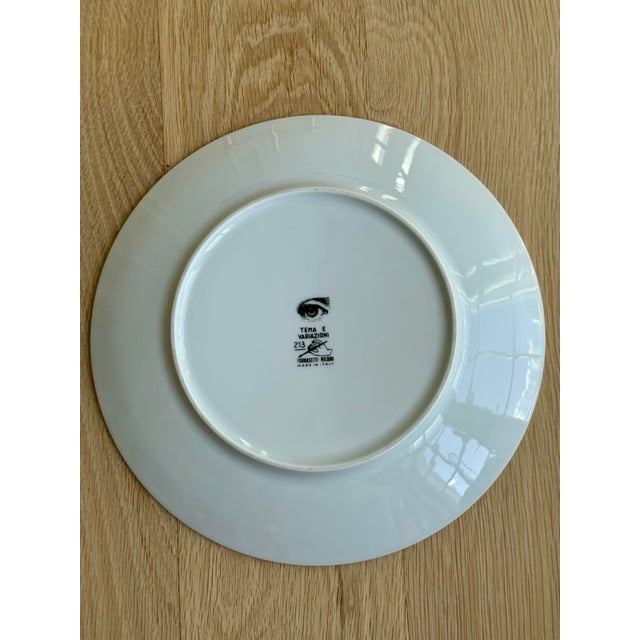Hollywood Regency Fornasetti "Tema E Variazioni" Plate – No. 213 "Sleeping Face For Sale - Image 3 of 5