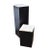 Black Two Square Plinth Base Black Marble and Wood Display Pedestals With Marble Tops - a Pair For Sale - Image 8 of 8