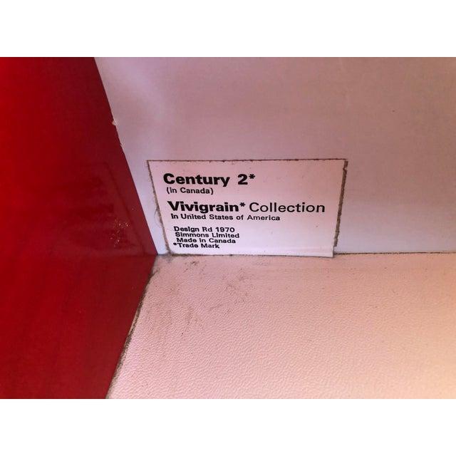 1970s Red Three Drawer Dresser For Sale - Image 11 of 12