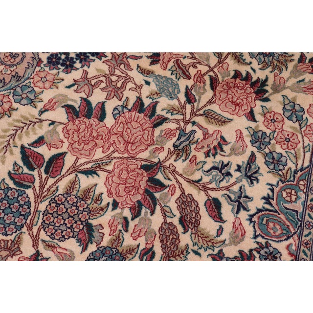 Shabby Chic Shabby Chic Medallion 1990's Pak-Persian Ivory/Pink Wool Rug - 9'0'' X 12'5'' For Sale - Image 3 of 9