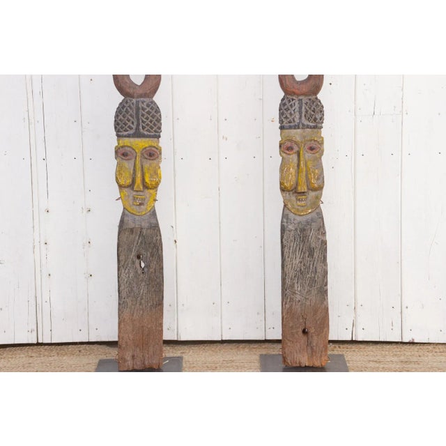 Pair of Antique African House Post For Sale In Los Angeles - Image 6 of 12