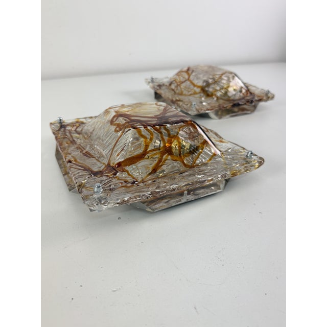 Murano Glass Wall Lamps, 1970s, Set of 2 For Sale - Image 11 of 18