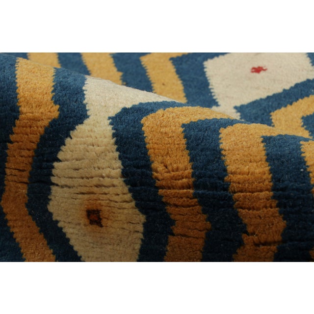 Textile Vintage Persian Gabbeh Rug With Polychromatic Geometric Patterns | Rug & Kilim For Sale - Image 7 of 8