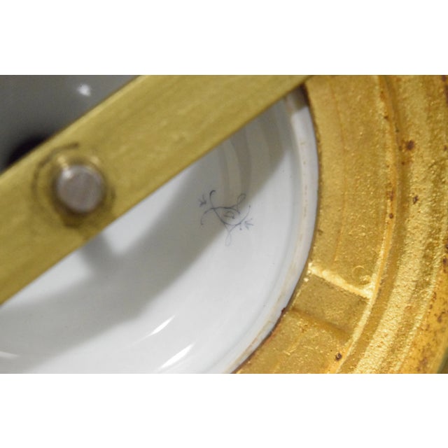 Pair Vintage Sevres Porcelain Bronze Mounted Urns For Sale - Image 12 of 12