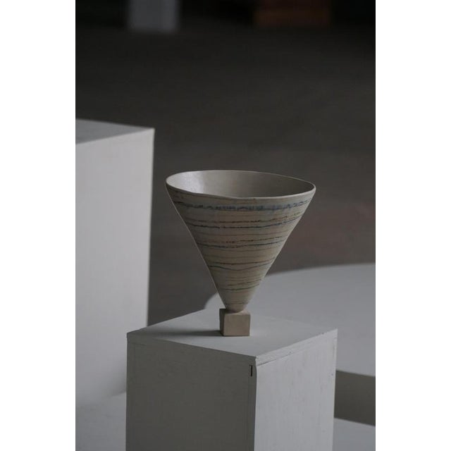 Vintage Danish Decorative Stoneware Vase, 1960s For Sale - Image 6 of 10