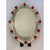 Contemporary Venetian Murano Glass Oval Red Floral Wall Mirror by Simoeng For Sale - Image 3 of 8