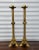 Metal 24'' Tall Antique Gold Gilt Brass Church Candlestick Holders - a Pair For Sale - Image 7 of 7