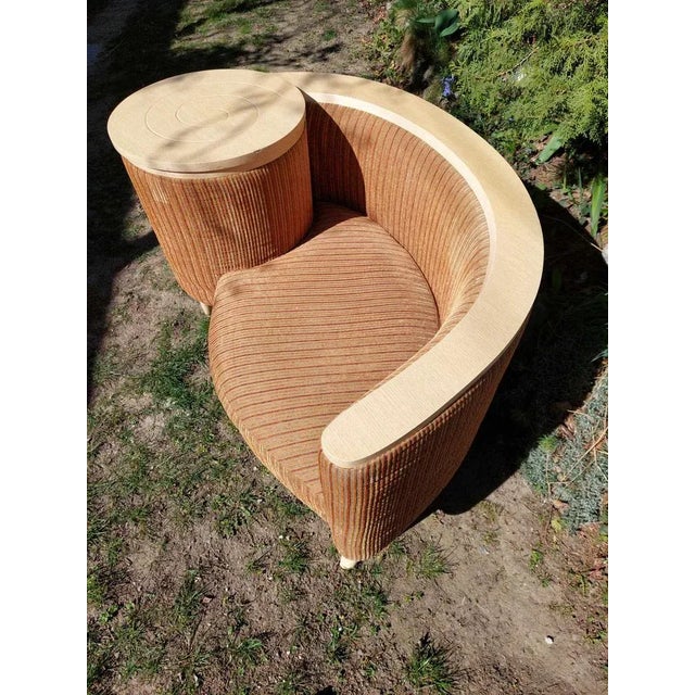 Mid-Century Modern Telephone Hall Built in Table Bench Gossip Bench, 1960s For Sale - Image 3 of 5