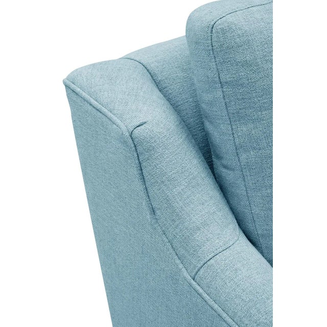 Greta Chair, Sky Linen For Sale - Image 4 of 13