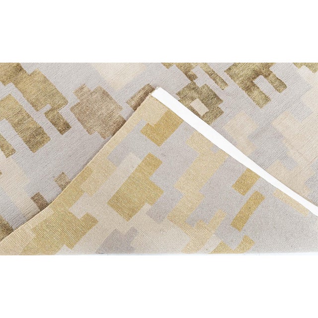 Tan Arthur Dunnam Abstract Design Handmade Rug for Doris Leslie Blau For Sale - Image 8 of 8