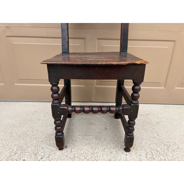17th Century English Yorkshire Oak Backstool Chairs, a Pair For Sale - Image 17 of 17