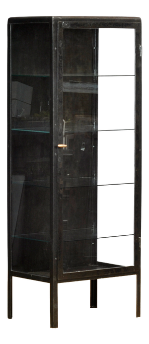Polished Iron Medicine Cabinet, 1920s