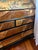Hand-Painted Vintage Chinoiserie Village Scene Secretary Desk & Bookcase For Sale - Image 4 of 17