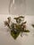 Vintage Italian Painted Tole & Glass Candle Hurricanes -a Pair For Sale - Image 9 of 10
