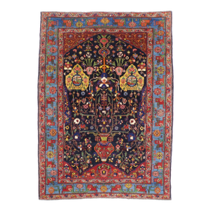 Antique Persian Bakhtiari Rug 5'5" X 7’7"