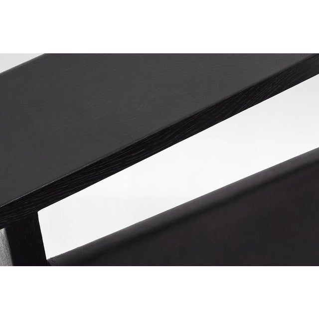 Spanish Chair in Black Leather by Børge Mogensen for Fredericia Stolefabrik, 1960s For Sale - Image 6 of 7