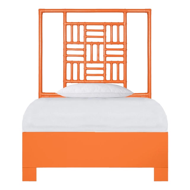 Finn Platform Bed Twin Extra Long - Orange For Sale