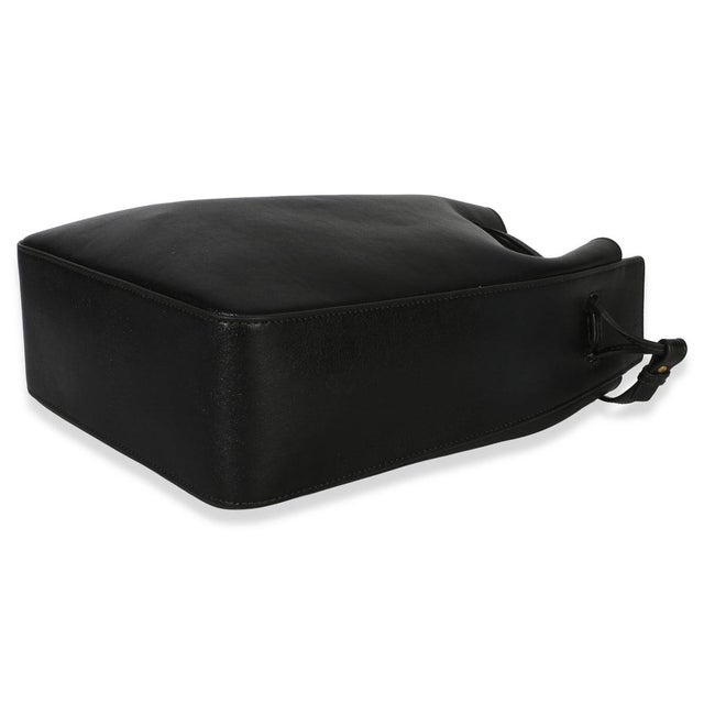Animal Skin Black Calfskin Small Bucket Bag For Sale - Image 7 of 9