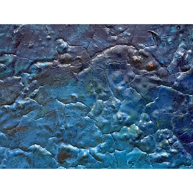 1980s Oil Painting - Ocean Blue For Sale - Image 13 of 13