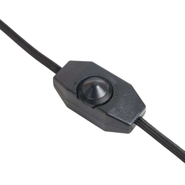 Brass Tambo Table Lamp - Dark Walnut Wood Finish, Weathered Brass, White Linen Shade For Sale - Image 8 of 12