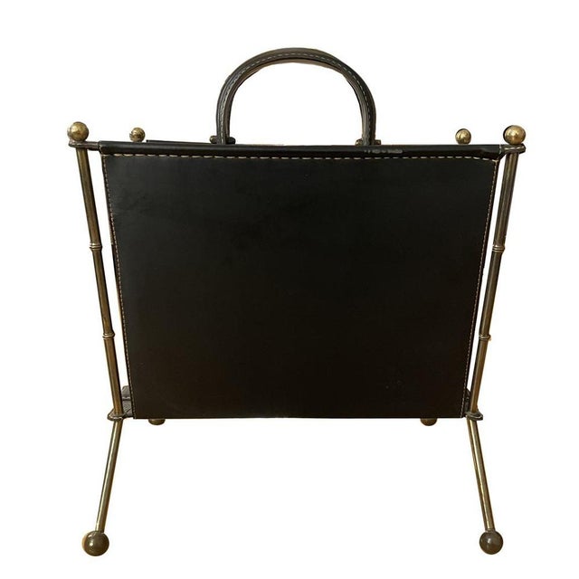 Magazine Rack by Jacques Adnet For Sale - Image 9 of 9
