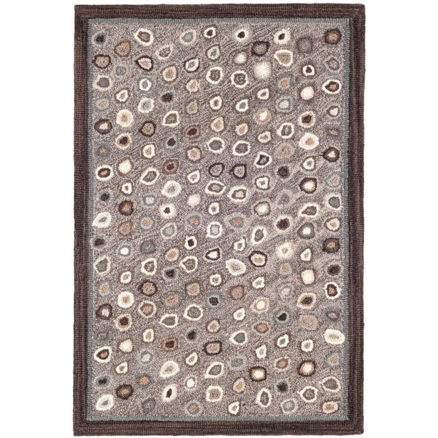 Dash & Albert by Annie Selke Cat's Paw Grey Micro Hooked Wool Rug, 3' x 5' For Sale In Boston - Image 6 of 6