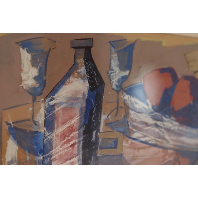Max Larson, Terracotta Palette, Oil on Paper, 20th Century, Framed For Sale - Image 10 of 11