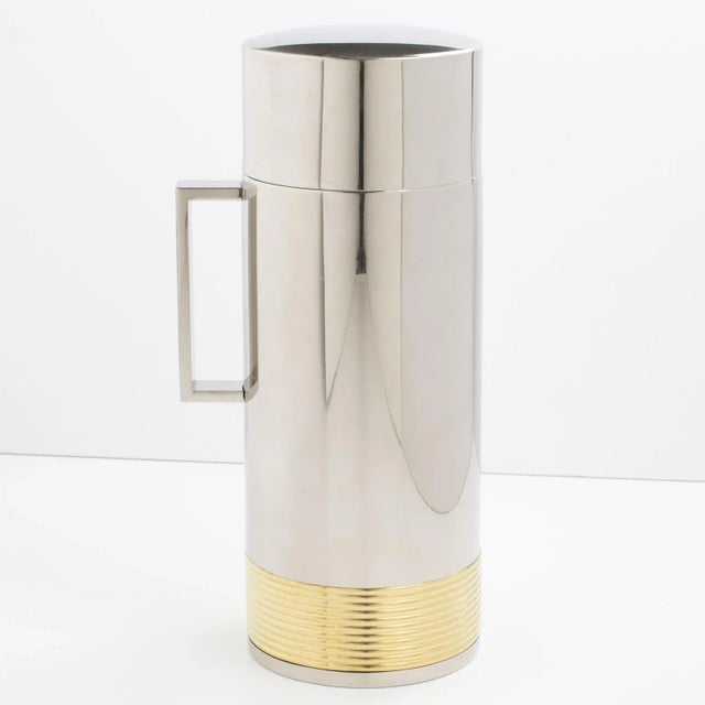 Loewe Spain Chrome and Gilt Metal Thermos Insulated Decanter For Sale - Image 4 of 13